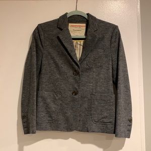 Grey poly/wool blend blazer by Cartonnier
